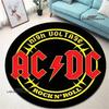 3D Rock Band AC/DC Retro Printed Round Carpet Bedroom Beautiful Carpet Non -slip Door Pad Floor Mats Area Rug Birthday Gift