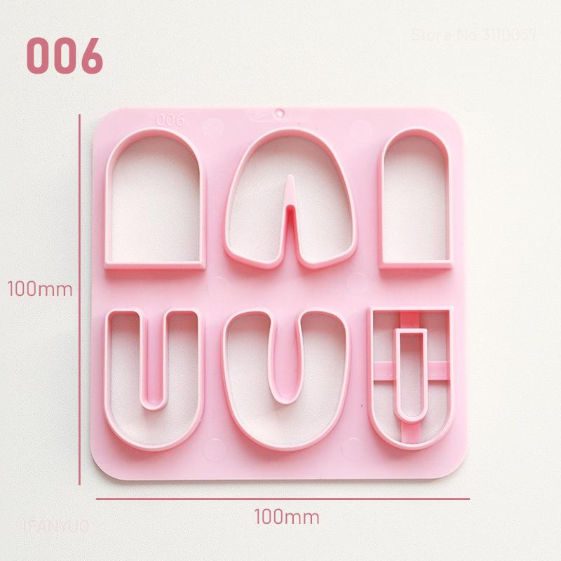 Various Shaped Clay Cutter Molds Geometry Palm Leaf Christmas Tree Polymer Clay Earrings Making Mold for Cookie Pendant Jewelry