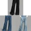 Pantaloni di Jeans Vintage con Tessuto Elasticizzato per un Look Casual da Ufficio