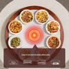 2026 Electric Solid Wood Hot Pot & Dish Warmer Turntable