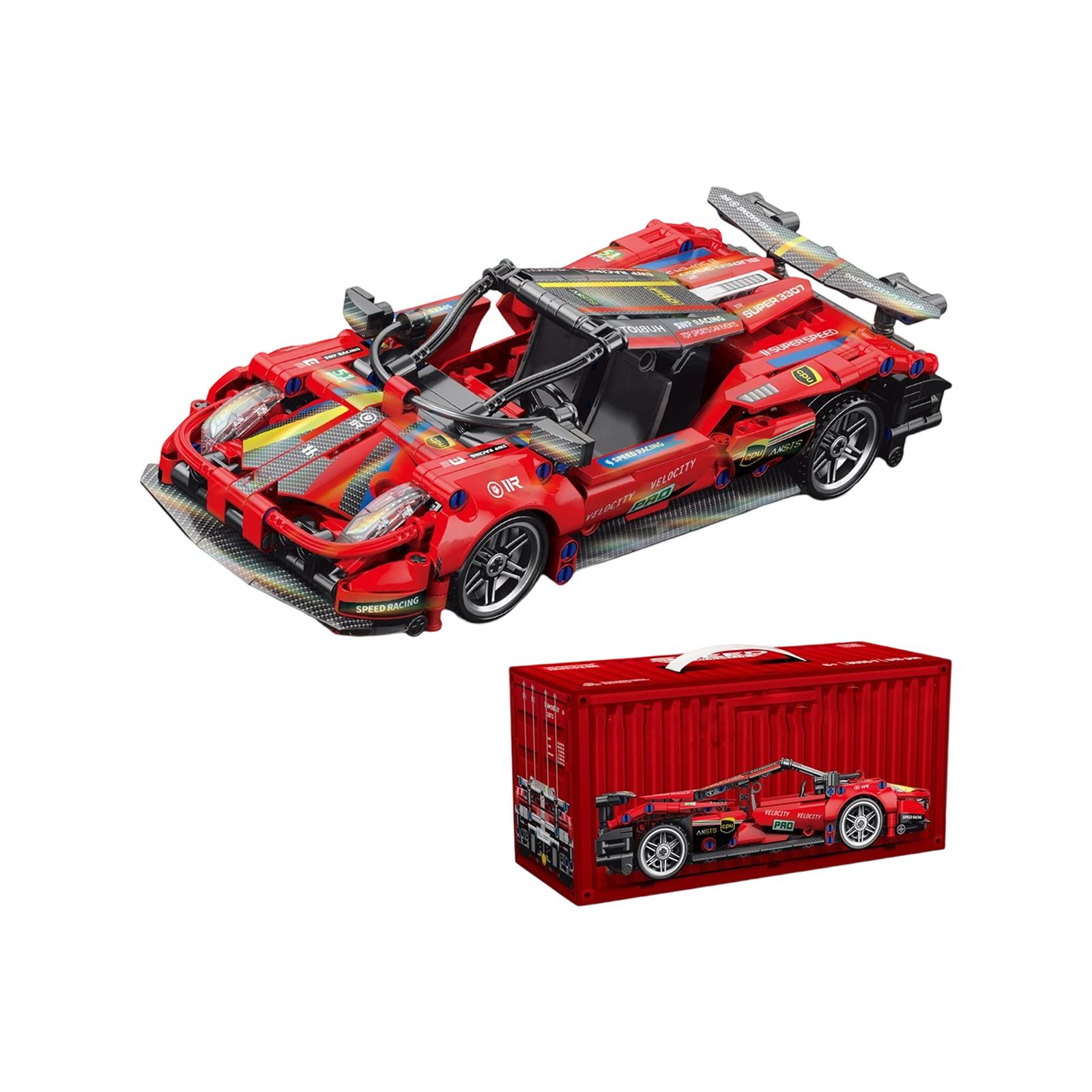 

Детский пазл-конструктор гоночного автомобиля, модель спортивного автомобиля, совместимый с конструктором, подарок для мальчика One Size