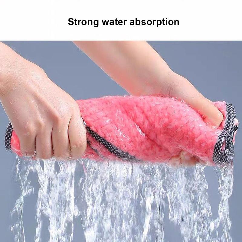 4pcs Microfiber Towel Absorbent Kitchen Cleaning Cloth Non-stick Oil Dish Towel Rags Napkins Tableware Household Cleaning Cloth