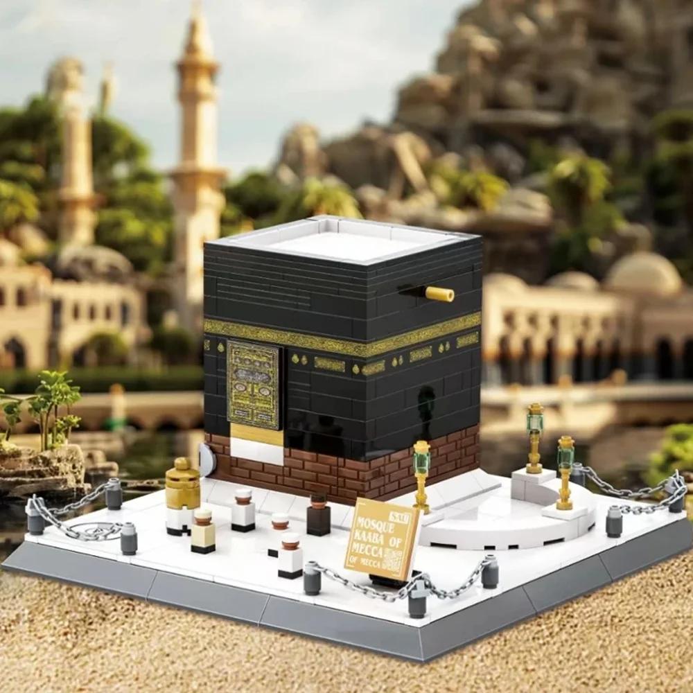 Saudi-Arabien Mekka Große Moschee Kaaba Kleine Bausteine Moc Weltberühmte Architektur Lernspielzeug Kinder Junge Geburtstagsgeschenk