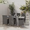 Day and Night - Day and Night Garden Dining Set 7 Pieces and Gray Synthetic Rattan Cushions