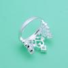 Zircon Crown Ring Women'S Temperament Index Finger Ring Electro/White Gold Jewelry