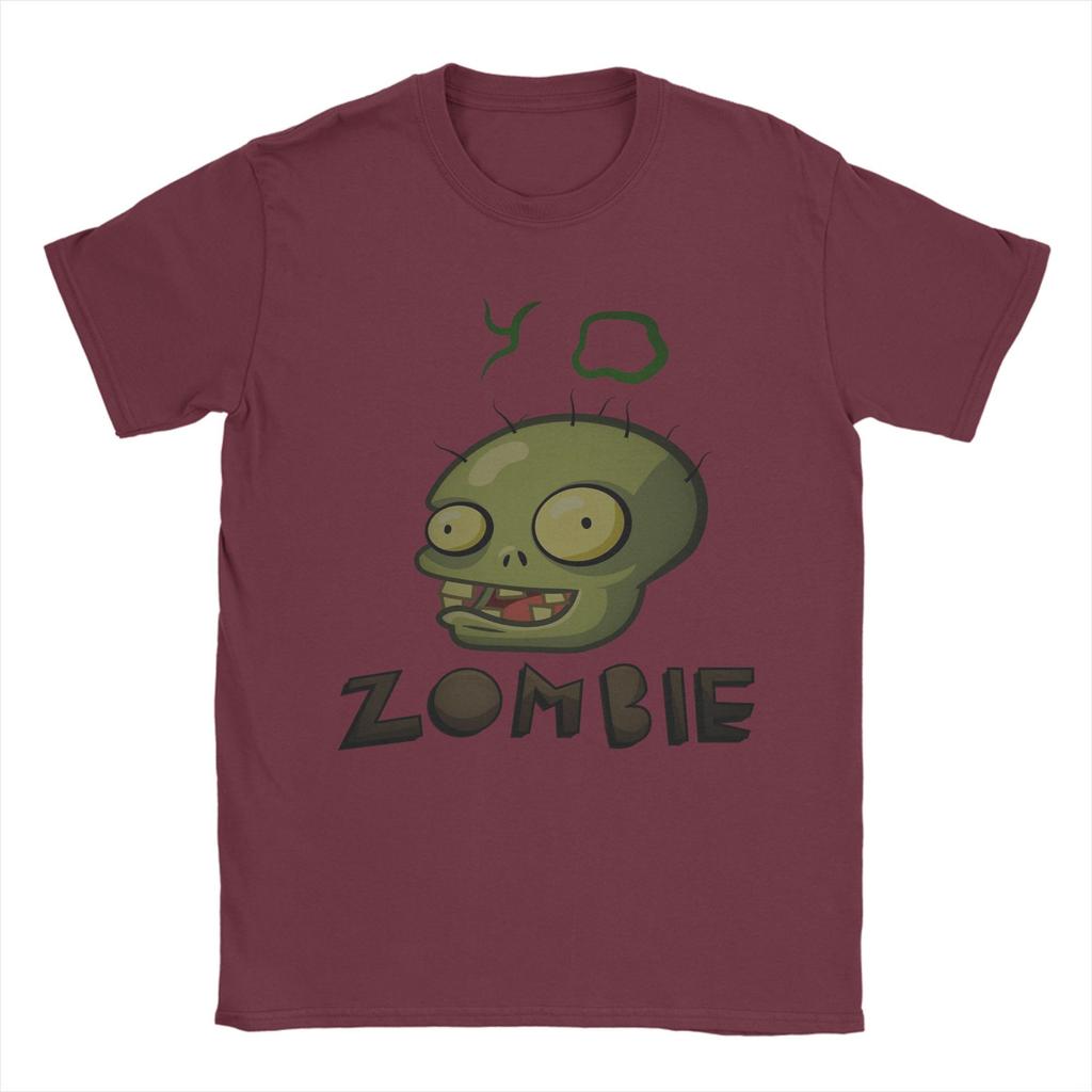 BRAINS  Plants Zombies T Shirts Unisex 100 Cotton Vintage TShirt O Neck  Tees Short Sleeve Clothing Plus Size
