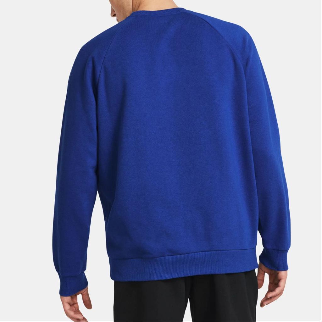Under Armour UA Rival Logo Printed Fleece Crew Neck Long Sleeve Sweatshirt Men Sweatshirt Blue 1379755-400