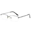 Metal Half Frame Prescription Eyeglasses for Men Blue Light Blocking Nearsighted Glasses 0 to -6 0 Diopters