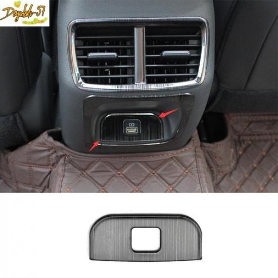 For Hyundai Sonata - Titanium Black Rear USB Socket Switch Cover Trim