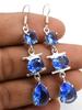 Blue Topaz Gemstone Ethnic Handmade Drop Dengle Earring Jewelry ER 245