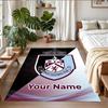 Crystal Velvet Rug Custom Name Text, Soft Non Slip Floor Mat Home DecorBurnley Football