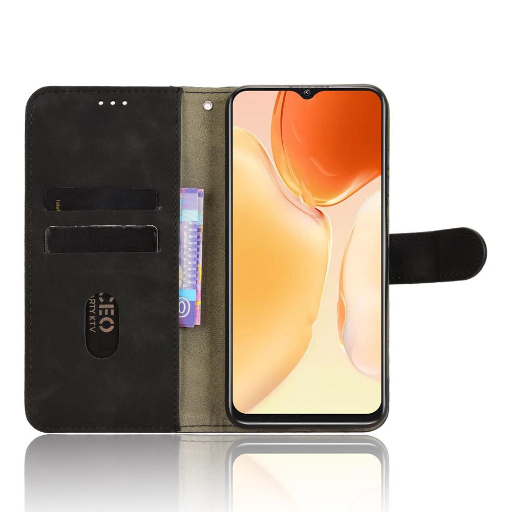 Dla Oukitel C1 Skórzane Etui Skóra w Dotyku Odporne na Upadki Portfel Klapka Pokrowiec na Telefon