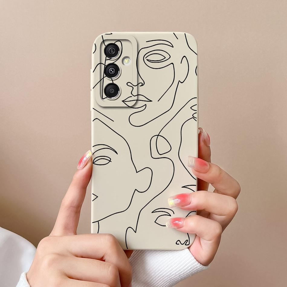 Cute Case For Samsung Galaxy A15 Funny Full Protection Soft Liquid Silicone Anti Choc Phone Cover For Samsung A15 A 15 Fundas