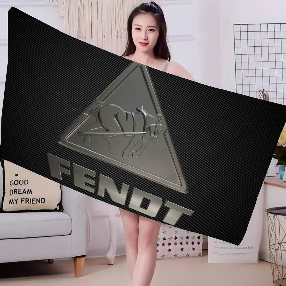 Farming Tractor Fendt Anime Beach Swimming Towel Soft Absorbent Washcloth Children's Gifts for Kids Travel Camping Gym