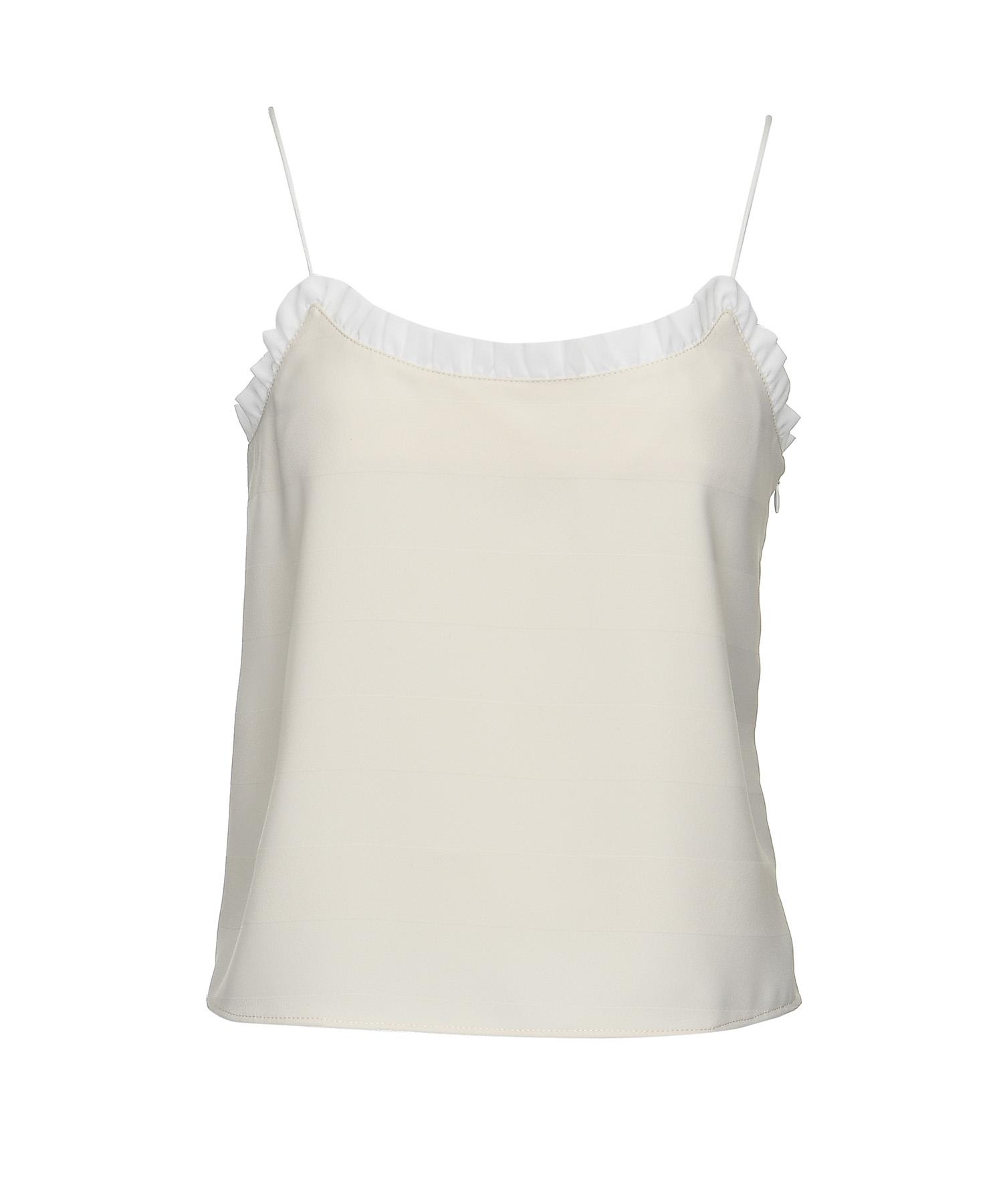Bimuet Frill-Detailed Sleeveless Top In Ivory Ivory/S