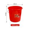 Red Round Hand-held Plastic Bucket with Lid for Moving, Weddings, and Auspicious Events