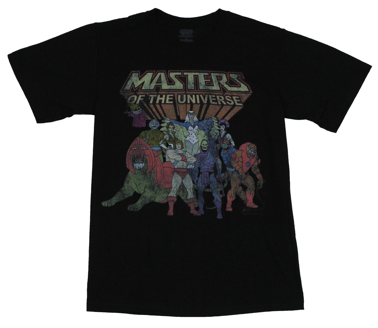 Masters of the Universe Mens T-Shirt - Distressed Giant Cast Image S