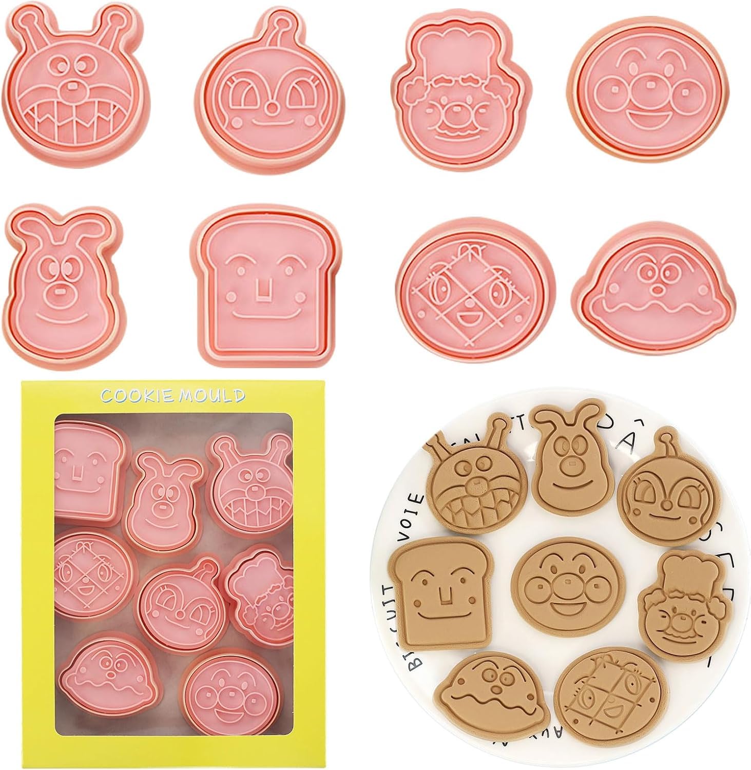 

Set of 10 Anpanman Cookie Molds for Kitchen Lunch Chocolate Confectionery and Cookie Molds (10-Piece Set) Baking, Supplies, Boxes, Molds, Tools,