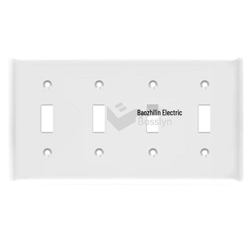 US Standard Wall Switch Plates - PC Material: One-Gang, Two-Gang, Three-Gang, Four-Gang Covers