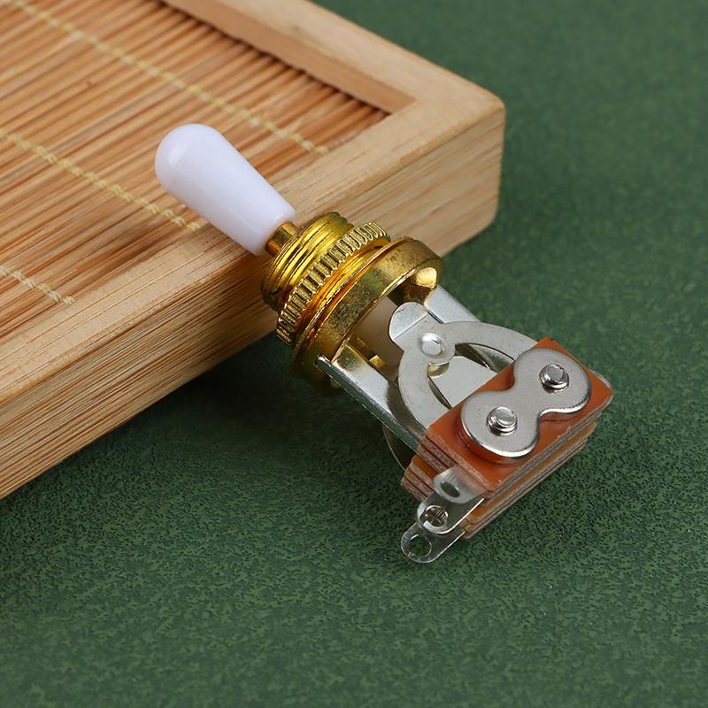 1Pc 3 Way Short Straight Guitar Toggle Switch Pickup Selector With Brass Hat For Electric Guitars Pickups Switch Control Parts