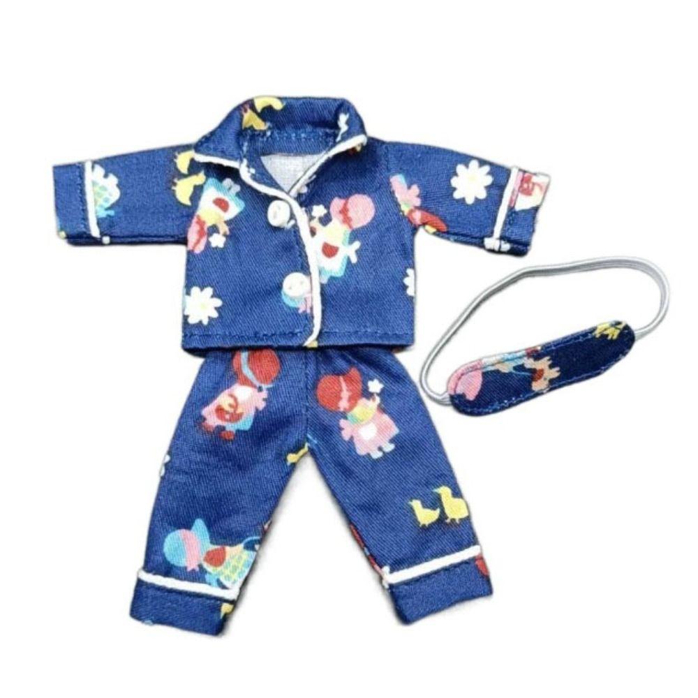Dress Up Doll Pajamas Eye Mask Obitsu 11 Clothes Playing House Ob11 Sleep Clothes  Girl Gift