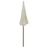 240 Cm Steel Mast Sun Umbrella In Sand White Beige