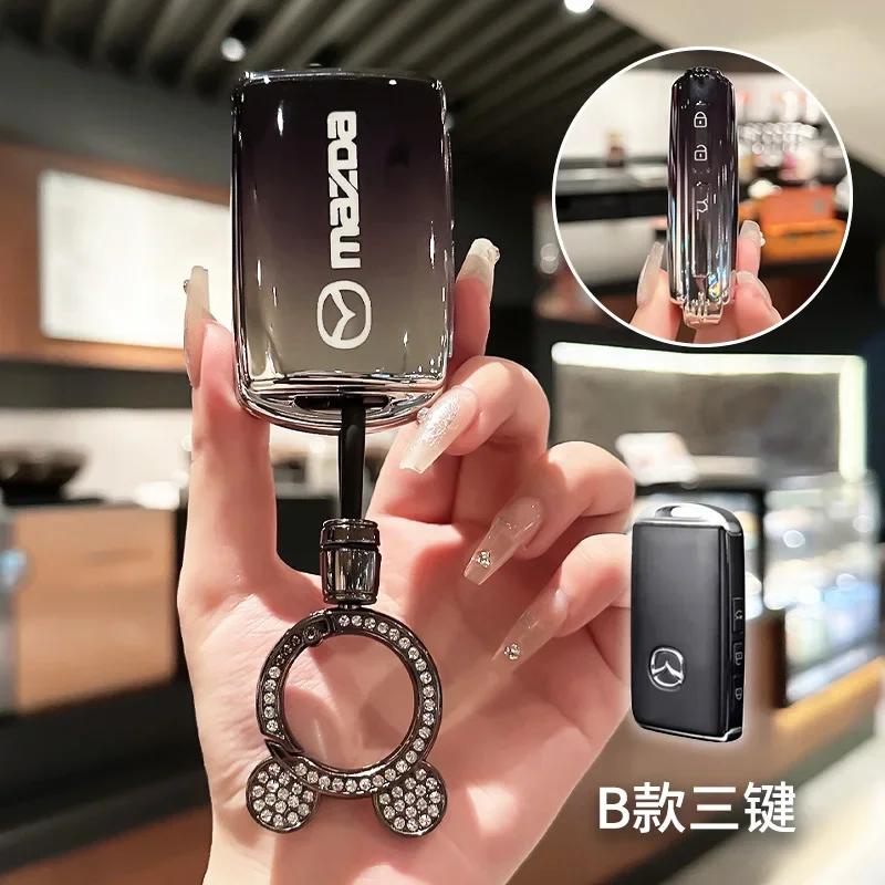 For  TPU Car Remote Key Cover Case Mazda 3 6 cx30 MX30 cx9 x9 cx5 x5 cx8 MX5 ss30 Keychain Protector Bag Remote Fob Shell Cover GF6