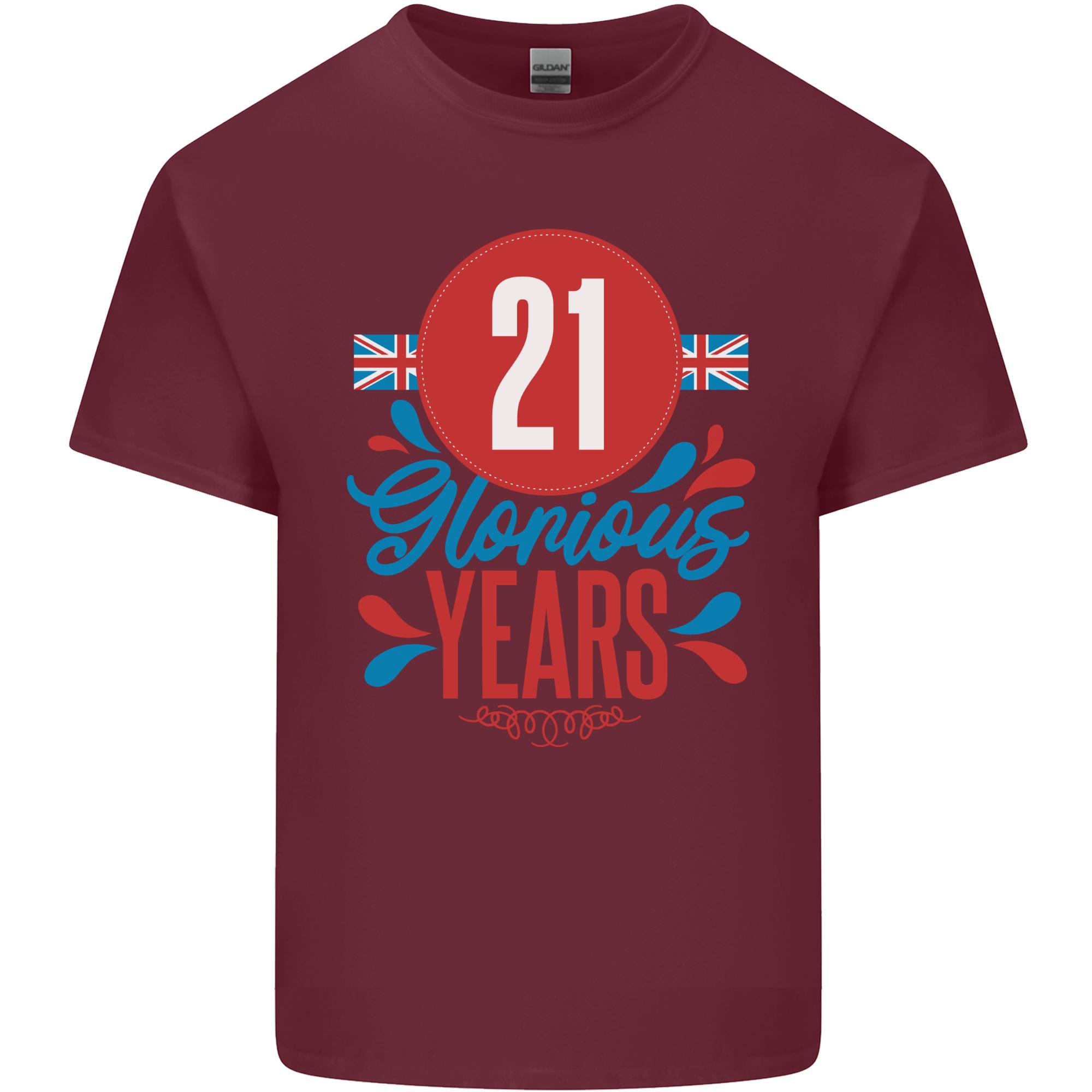 Glorious 21 Years 21st Birthday Union Jack Flag Unisexs Light Cotton TShirt S