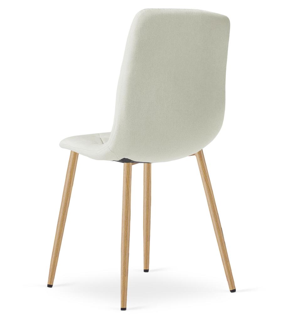 Libra Chair - Beige Fabric / Wood-Colored Legs X 3