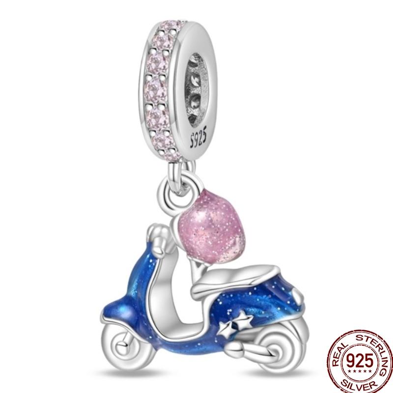 Original Copper Charm Beads Luminous Firefly Tarot Card Perfume Butterfly Bead For Women Diy Bracelet Charm Jewelry