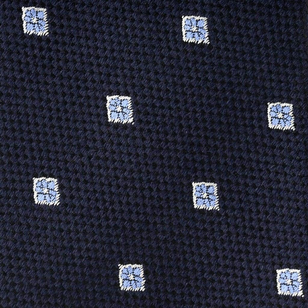 [Ojie] Men's Necktie, Wool Tie, Silk Blend, Made in Japan, Small Pattern, NW-A-012-NAVYBLUE
