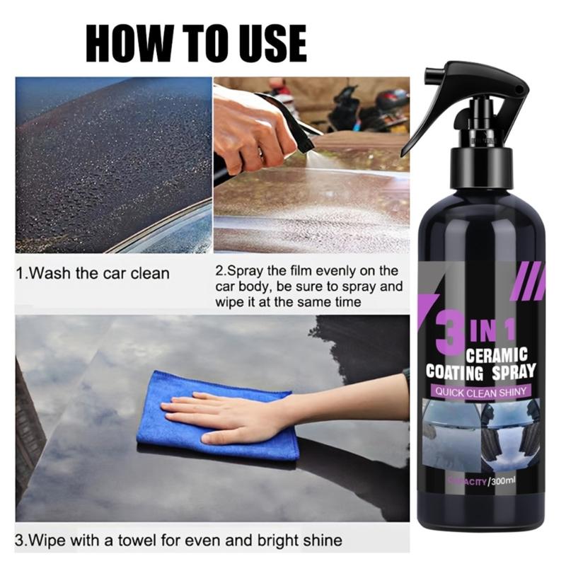 Paint Shine Coating for Routine Vehicle Detailing, Ceramic Gloss Care for Exterior Panels, Glass and Lamp Covers Daily
