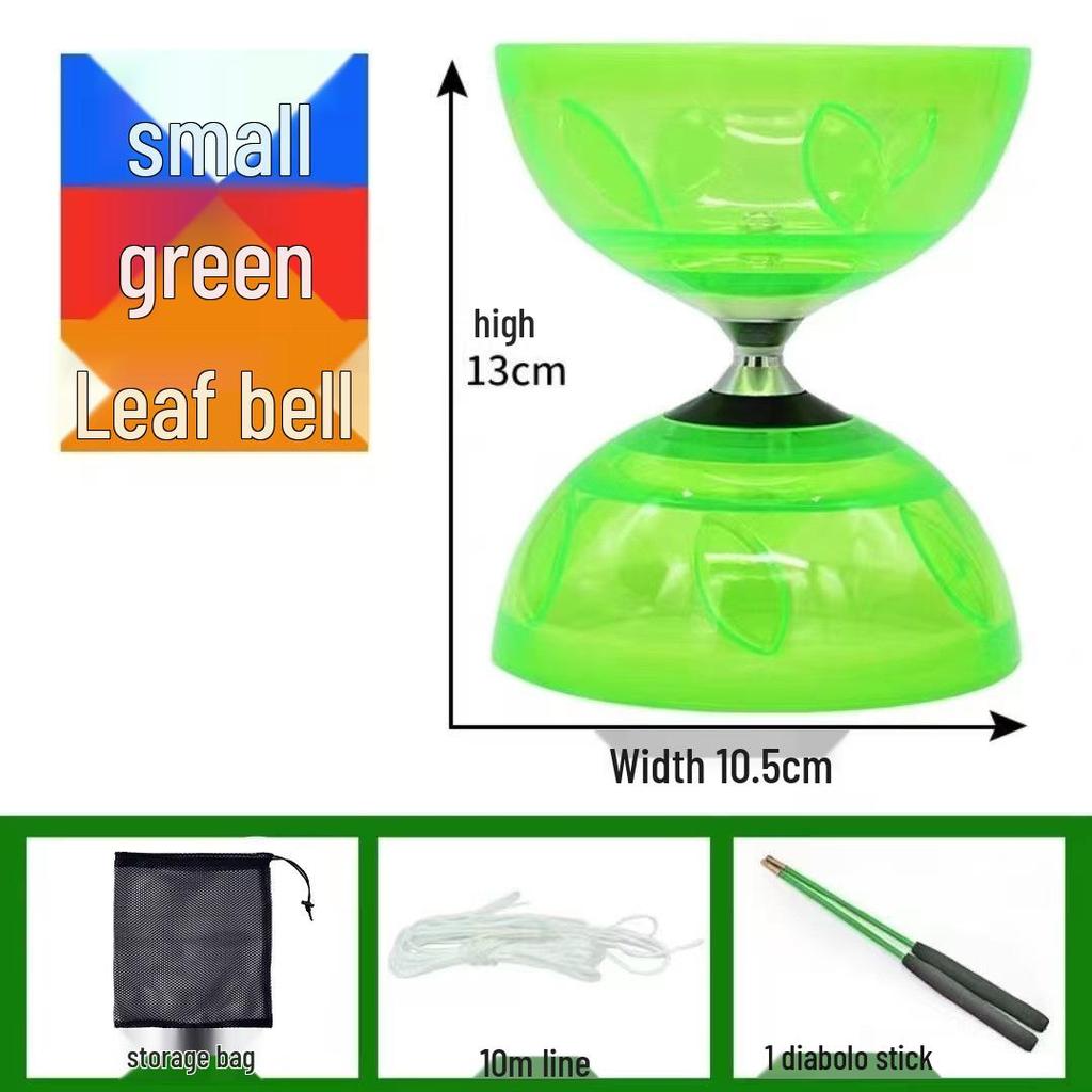 Beginner Student Diabolo Set with Three/Five-Bearing, Bell & Luminous Double-Head