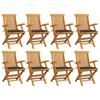 Day and Night - Day and Night Garden Chairs 8 Units Teak Wood with Taupe Gray Cushions