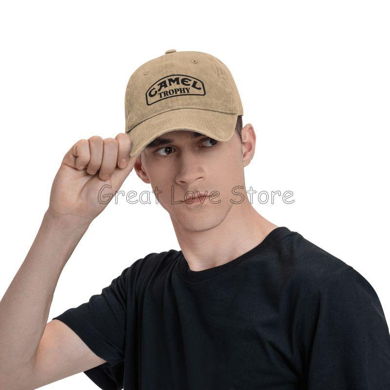 Camel Trophy Accessories Unisex Baseball Cap Distressed Washed Cotton Hat Vintage Outdoor All Seasons Travel Adjustable Headwear