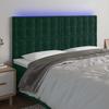 Vidaxl Bed Headboard with LED, Dark Green, 180X5X118/128 Cm