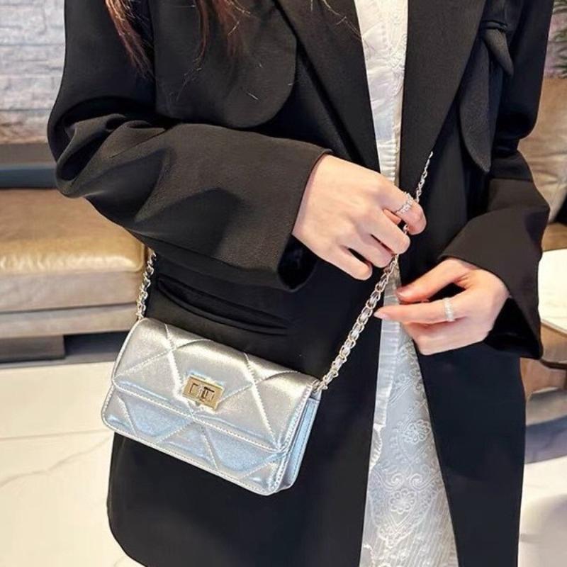Mobile Phone Bag Women's New Trendy Diamond Niche Chain Bag Shoulder Crossbody Small Bag