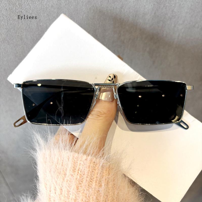 Vintage Slender Square Sunglasses For Men Women Retro Small Metal Frame Candy Colors Vintage Rectangle Glasses