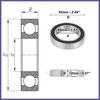 6908VV Deep Groove Ball Bearings 40x62x12mm Scooter Skateboard Wheel
