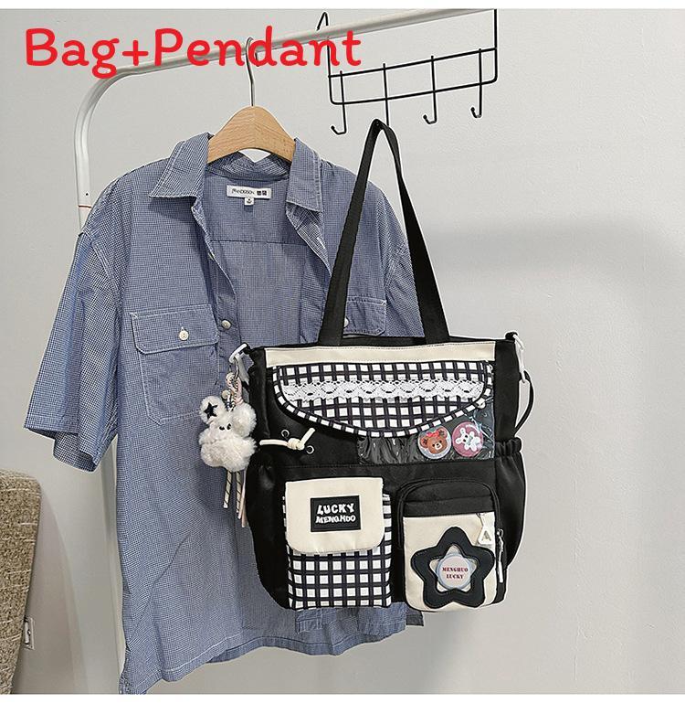 Cute Girl Pattern Crossbody Bag With Polyester Fabric For Daily Use