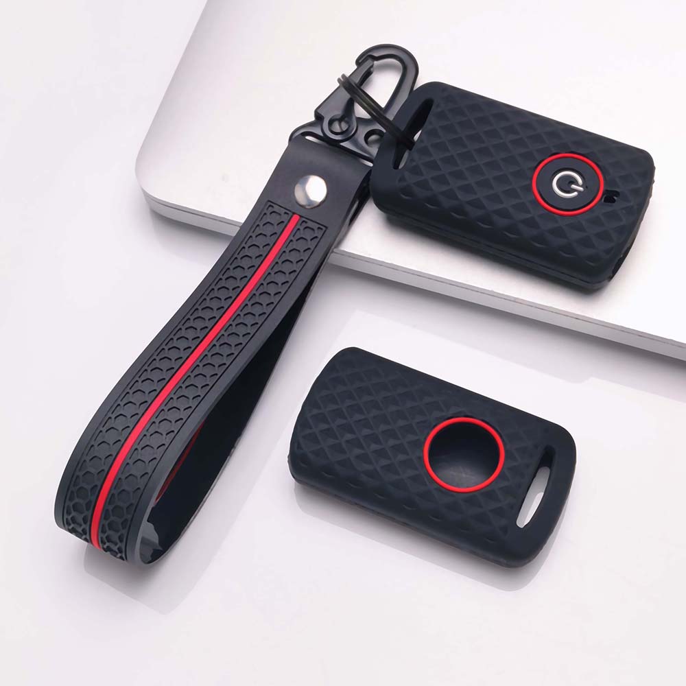 Silicone Key Case Keychain For Yamaha NMAX 155 XMAX 300 Aerox 155 Anti-Scratch Smart Key Protector