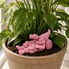 3D Printed Drunken Gnome Figurine, Lying Drinking Dwarf Statue, Matte Pink Decor Ornament with Clear Texture, Stable Base for Garden Flower Pot Desk