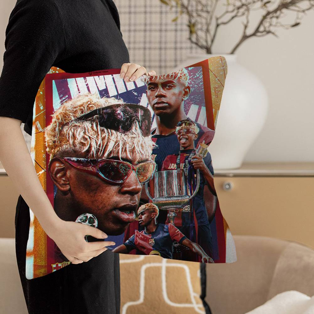 Popular Football Stars L-Lamine Y-Yamal Pillow Cover Design Cushion Cover Decor Holiday Decorati