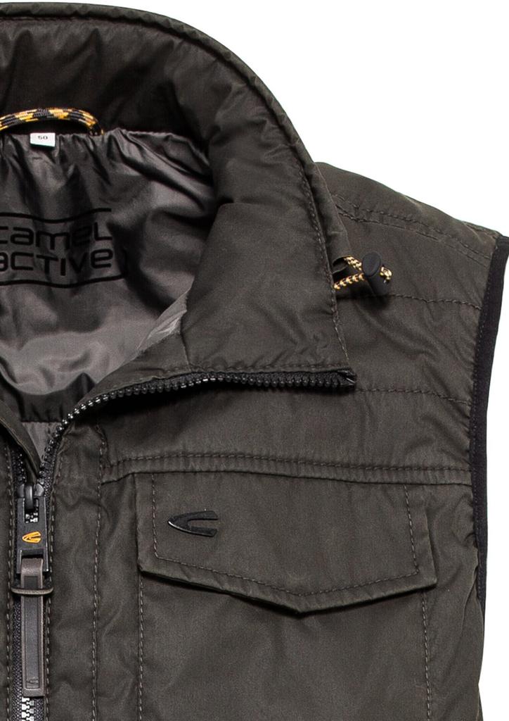 Winter Jacket Camel Active Quilted Vest with Stand-up Collar (460370 1O65) (460370 1O65 93) Olive-brown