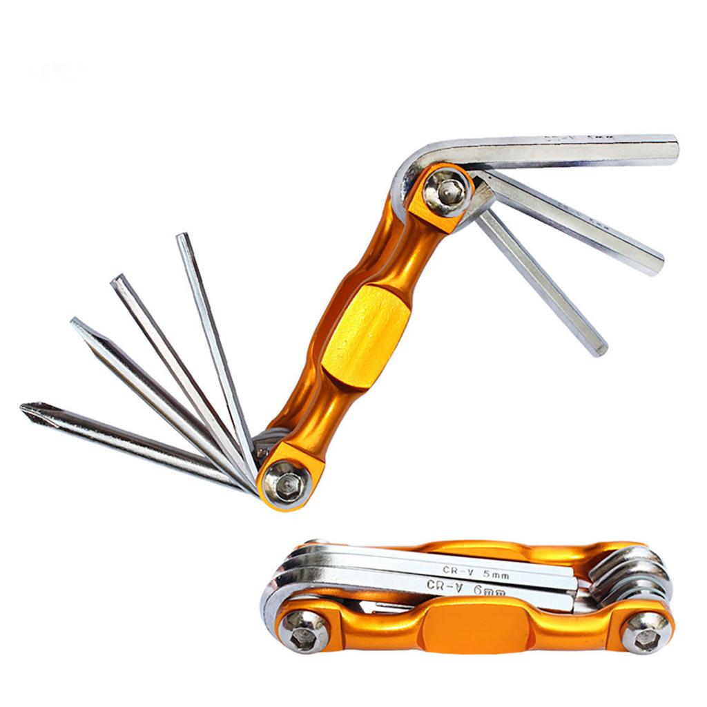 Multifunction 7 In 1 Bicycle Repair Tool Kit Combination Spoke Hex Wrench Screwdriver Tire Lever Mountain Road Bike Accessories