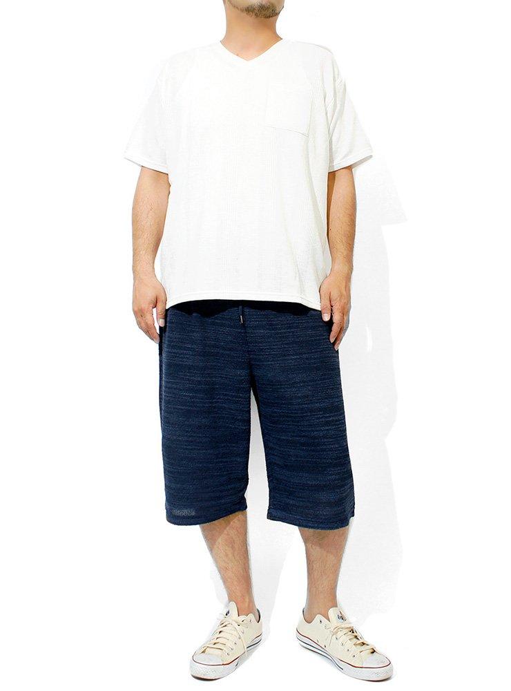 One Colors Men's Plus Size Shorts, Lightweight Slub Summer Knit, Stretch Elastic Waist, Navy (Size 3L) (71)
