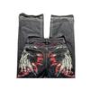 Pantalones vaqueros de pierna ancha estilo gótico estilo retro americano de estilo Y2K con letras bordadas y parches personalizados