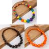 Geometric Handmade Beaded Necklace For Women Men With Large Wooden Balls Art Jewelry
