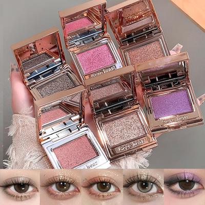 Shimmering Single Eyeshadow Palette, Ultra Pigmented, Long-Lasting,Delicate, Perfect Eyeshadow for Brightening Look.