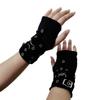 Rivet Half-finger Gloves Y2K Arm Cover Cool Fingerless Mittens  Outdoors